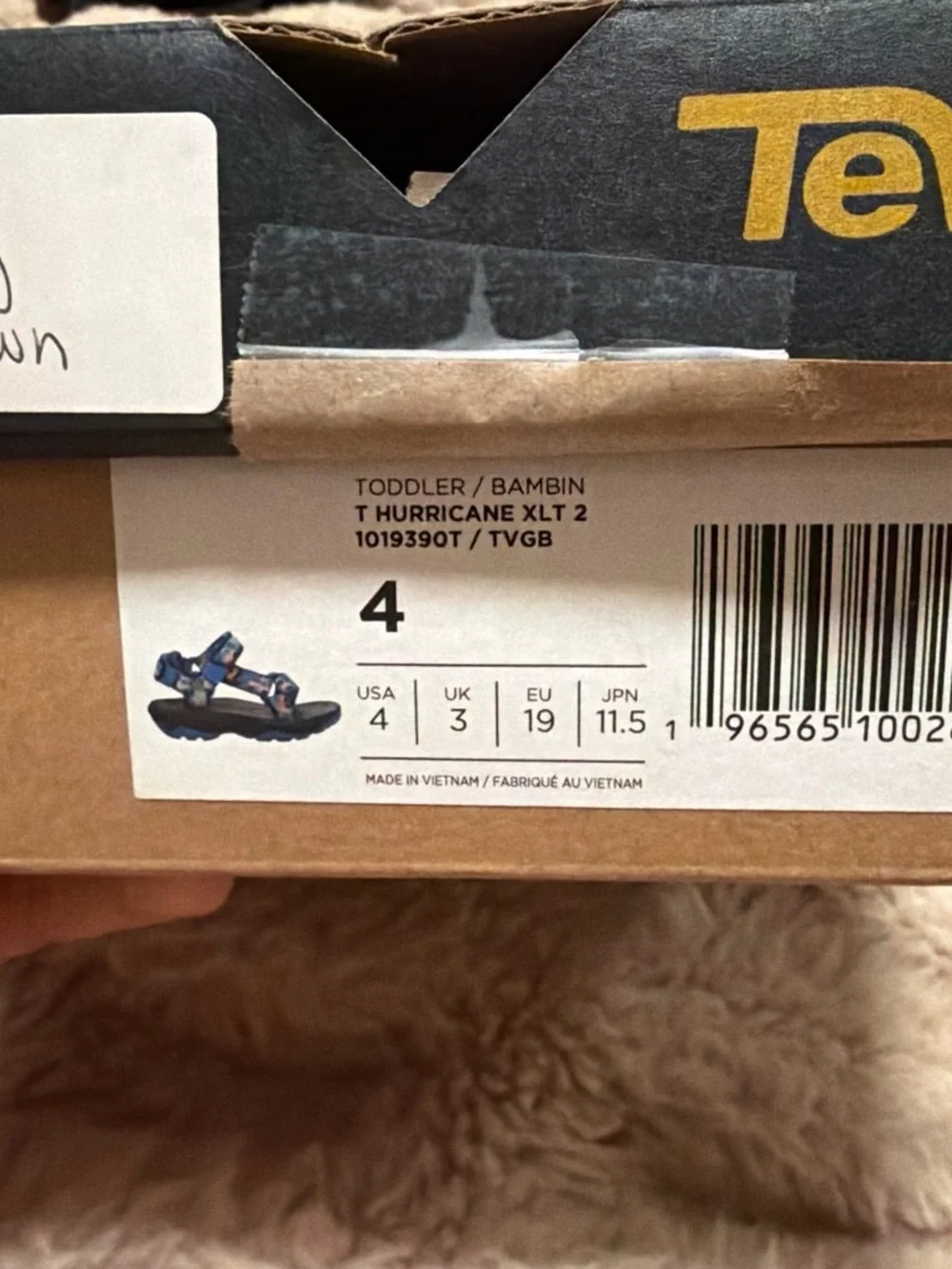 Teva Kids Blue Patterned Strap Sandals
